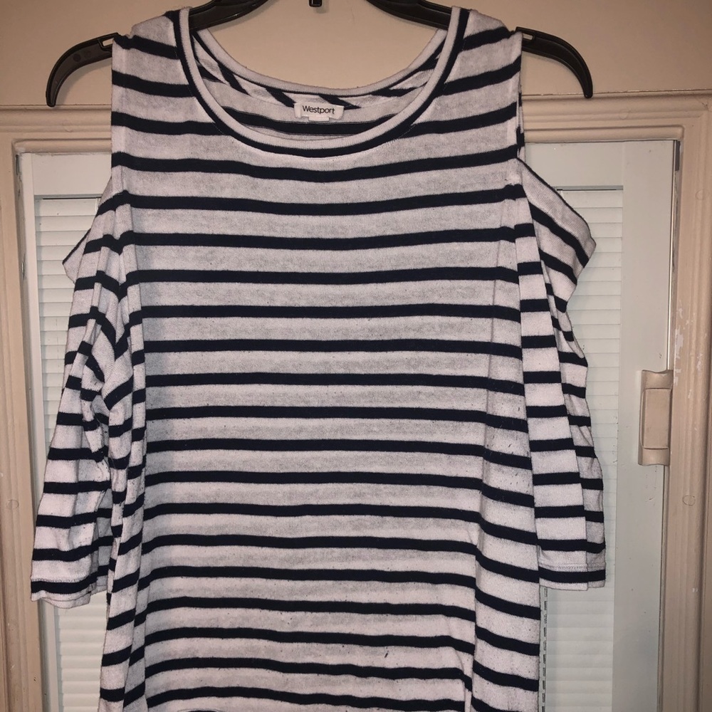 Cold shoulder sweater